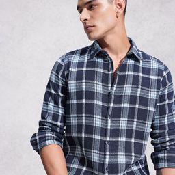 WROGN Checked Pure Cotton Casual Shirt-image-81