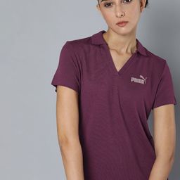 Puma Women Self Design V-Neck Essential Applique Regular Fit T-shirt-image-59