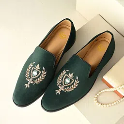 House of Pataudi Men Woven Design Loafers-image-69