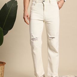 Mast & Harbour Men Slash Knee Stretchable Jeans-image-17