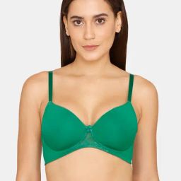 Zivame Green Half Coverage T-Shirt Bra-image-116
