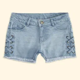 Pantaloons Junior Kids Blue Cotton Regular Fit Shorts-picture-24