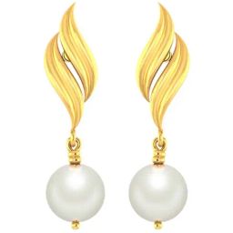 P.C. Chandra Jewellers 14k Gold Graceful And Pearl For Women Drop Earrings-image-68