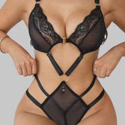 KRENOZ Women Self Design Net Baby Doll with High-Low-picture-39
