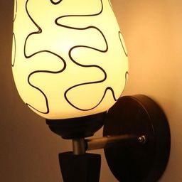 1ST TIME Black & White Printed Glass Cylinder Shaped Wall Lamp-picture-8