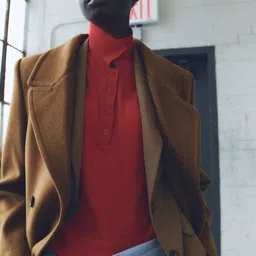MANGO Notched Lapel Double Breasted Overcoat-30