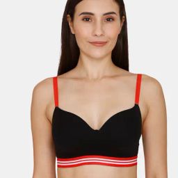 Zivame Black Half Coverage T-Shirt Bra-image-56