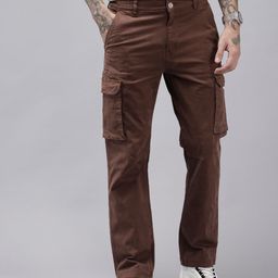 U.S. Polo Assn. Denim Co. Men Harold Slim Straight Fit Cargos Trousers-image-56