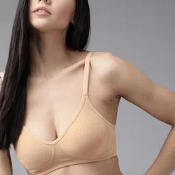 Roadster Beige Solid Non-Wired Non Padded Everyday Bra RDST-PAAM-BRA-017A-26