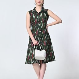 MAURYA Print A-Line Dress-image-56