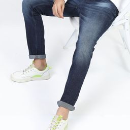 HIGHLANDER Men Blue Slim Fit Heavy Fade Stretchable Jeans-picture-19