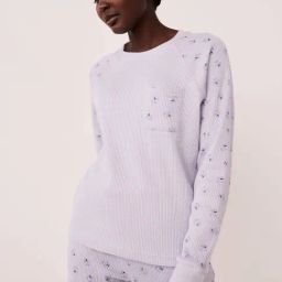 La Vie En Rose Purple Printed Sweatshirt-image-23