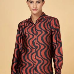Annabelle by Pantaloons Brown Printed Shirt-image-64