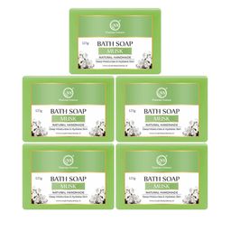Nuerma Science Set Of 5 100% Natural Herbal Musk Bath Soap - 125 gm Each-3