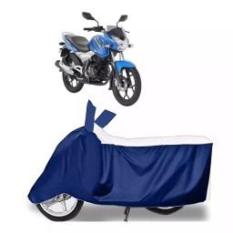 Auto Pearl Bike Cover for Bajaj Discover 125 DTS-i (White & Blue)-72