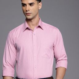 Raymond Slim Fit Opaque Striped Pure Cotton Formal Shirt-image-82