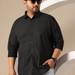 Sztori Plus Size Printed Pure Cotton Casual Shirt-image-65