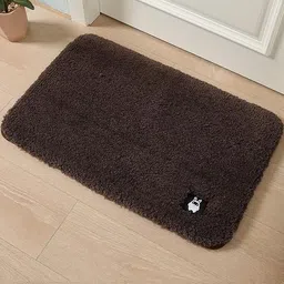 CROWN MATTINGS Brown 1400 GSM Microfibre Bath Rugs-picture-3