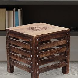 Home Centre Brown Glory Mango Wood Nesting Table-21