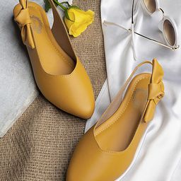 Shoetopia Women Yellow Solid Mules-image-87