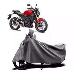 Auto Pearl Two Wheeler Cover with Bag for Honda CB, Silver-image-34