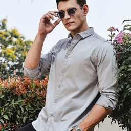 Mast & Harbour Men Premium Slim Fit Solid Spread Collar Cotton Casual Shirt-image-38