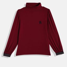 Tommy Hilfiger Maroon Turtle Neck Top-picture-4
