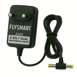 Flysmart 6V Dc Power Adapter Charger for Britelite Torch,Metal Flash Light Rechargeable,Toys with Led Indicator (6V Dual Pin), Charging Adapter, (Pack of 1) image 1