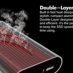 Archgon 2TB Thunderbolt 3 Certified Aluminum External SSD Portable M.2 PCIe NVMe Solid State Drive with Dual Layer Heatsink Max. Speed up to Read 3400MB/s Model X92 (2TB, Black) image 3