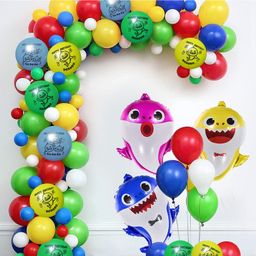 Party Propz Baby Shark Theme Decoration Balloons Multicolor - Pack of 55-15