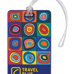 Travel Blue Squares ID Tag-Multicolor-image-81