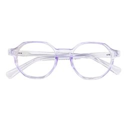 SYGA Anti-Blue Light Retro Flat Mirrors Cross-Border Glasses Suitable Candy Color(Light Purple)-image-71