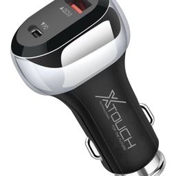 XTOUCH 38 W Qualcomm 3.0 Turbo Car Charger 2 Port Fast Car Charger Type C and USB Output- Black-18