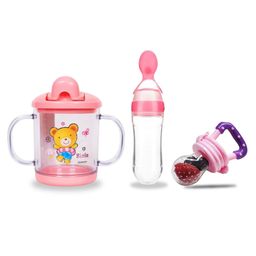 Chinmay Kids Straw Feeding Sipper Anti Spill for Kids Fruit Feeder And Soother - Made of Food-Grade Material, 100% free of BPA  (Pink)-image-36