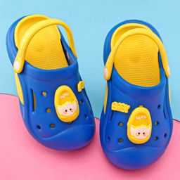 Oh! Pair Slip On Clogs With Back Strap Closure & Baby Applique - Blue-picture-12