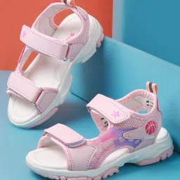 Cute Walk by Babyhug Sandals With Velcro Closure - Light Pink-picture-47