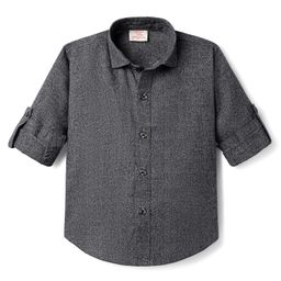 Rikidoos Full Sleeves Solid Shirt - Black-image-70