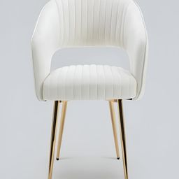 nestroots Unisex Cream Coloured Chic Velvet Lounge Chair-1