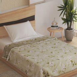 Home Centre Belmont Marcos Sage Green & Pink Printed Cotton 90 GSM Single Bed Dohar-image-82