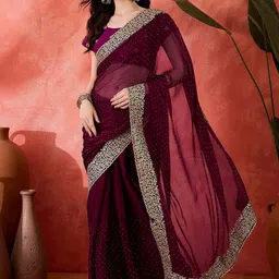 Sangria Embellished Sequinned Saree-picture-6