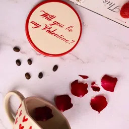 WEAVING HOMES Red & Cream-Coloured Printed Ceramic Glossy Cups Set of Cups and Mugs image 4