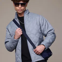 The Roadster Lifestyle Co. Mock Collar Quilted Jacket-image-91