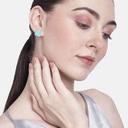 Estele Gold-Pated Floral Studs-image-61