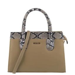 Metro Olive Synthetic Textured Handbag-image-3