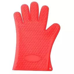 SSWW Soft Silicon Oven Hand Gloves, Red Free Size, SSWW_98 (Pack of 1 Pair)-13