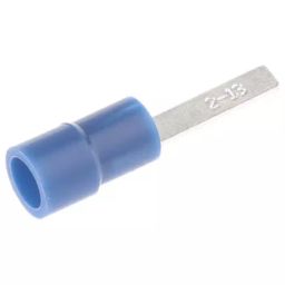 RS PRO Insulated Crimp Blade Terminal Copper 14-16 AWG 2.5-1.5 mm² Blue, 6139722 (Pack of 100 pcs)-picture-8