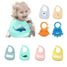 GUCHIGU Kids Set Of 8 Waterproof Baby Bibs-23