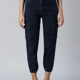 ZHEIA Women High-Rise Light Fade Stretchable Jogger-image-48
