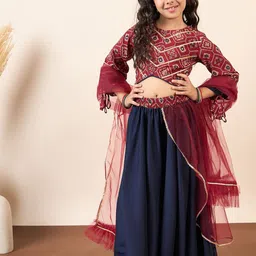 Stylo Bug Girls Ready to Wear Lehenga & Blouse With Dupatta-image-42