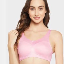 Clovia Pink Cotton T-Shirt Bra-image-43